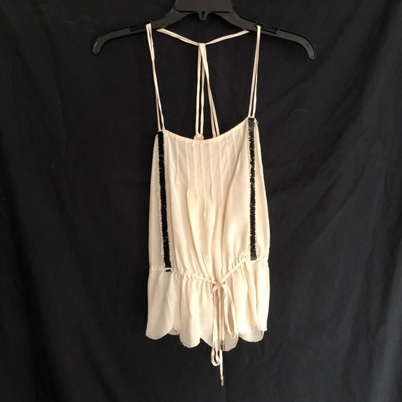 Delicate drawstring peplum blouse with beading - Picture 1 of 5